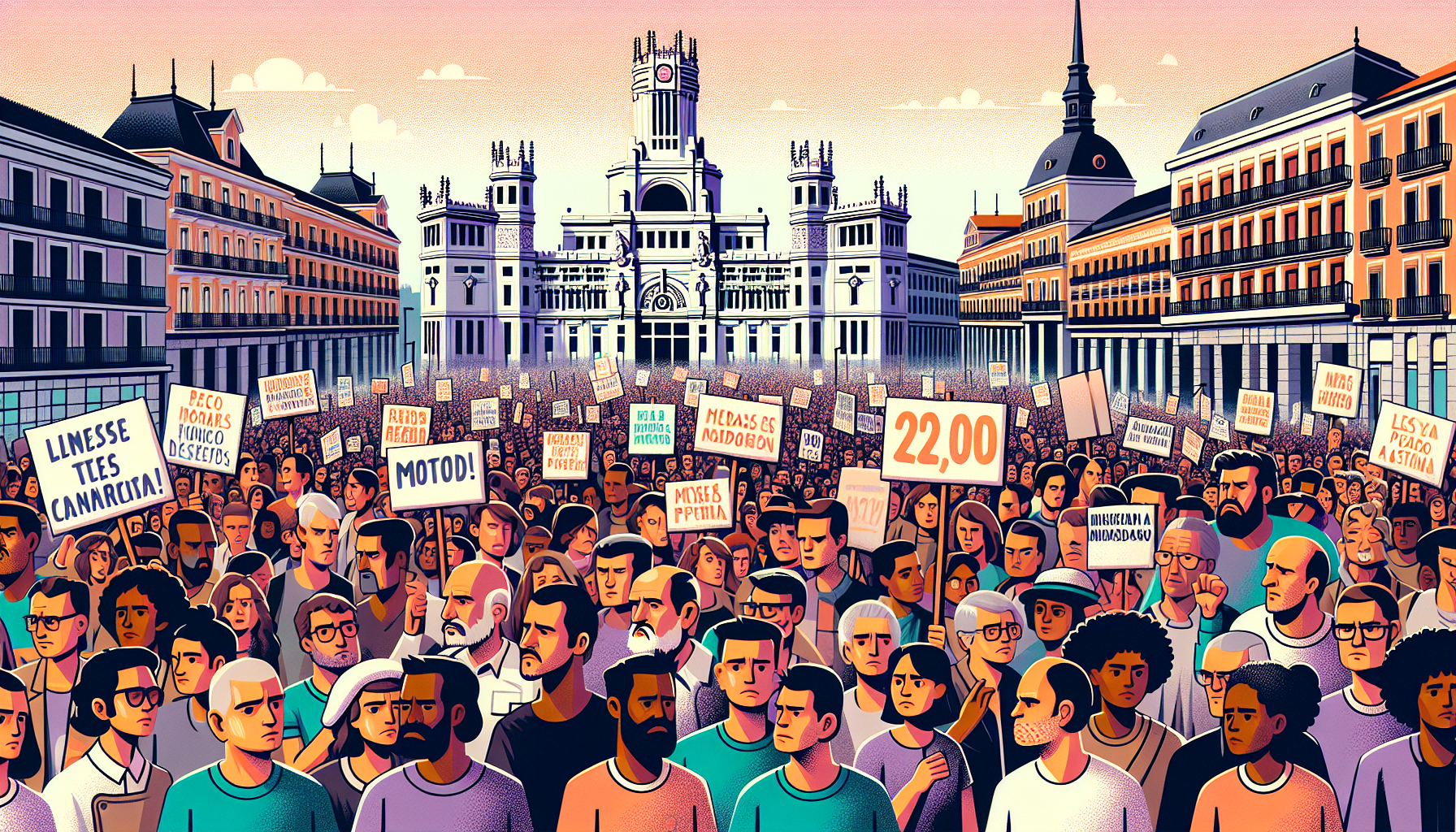 22.000 personas protestan en Madrid contra los altos precios del alquiler y amenazan con impagos